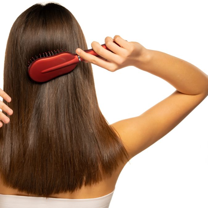 smooth shinny hair citrus scent conditioner woman