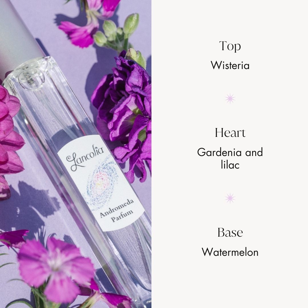 Andromeda Perfume Fragrance Notes – Wisteria, Gardenia, Lilac & Watermelon