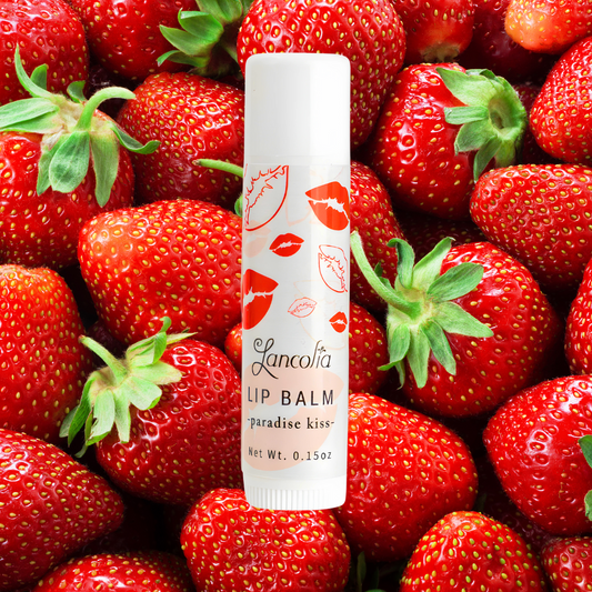 paradise kiss strawberry moisturizing lip balm for dry lips lancolia