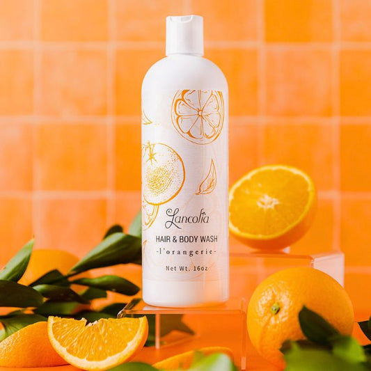 Lorangerie shampoo and body wash orange citrus scent lancolia