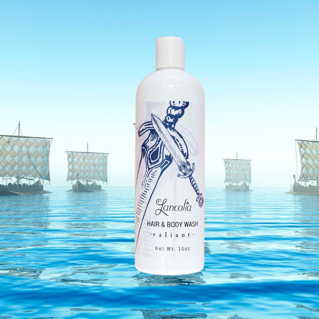 Valiant shampoo and body wash woody ocean notes unisex lancolia